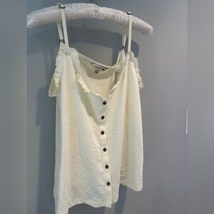 Toad&Co Women's Cream Button-Down cami top. Size M. NWT
